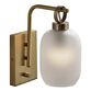 Lancaster Antique Brass And Frosted Glass Wall Sconce image number 0