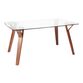 Joel Rectangular Glass and Wood Dining Table image number 0