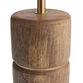 Vito Natural Wood Brass Inlay Column Table Lamp Base image number 2