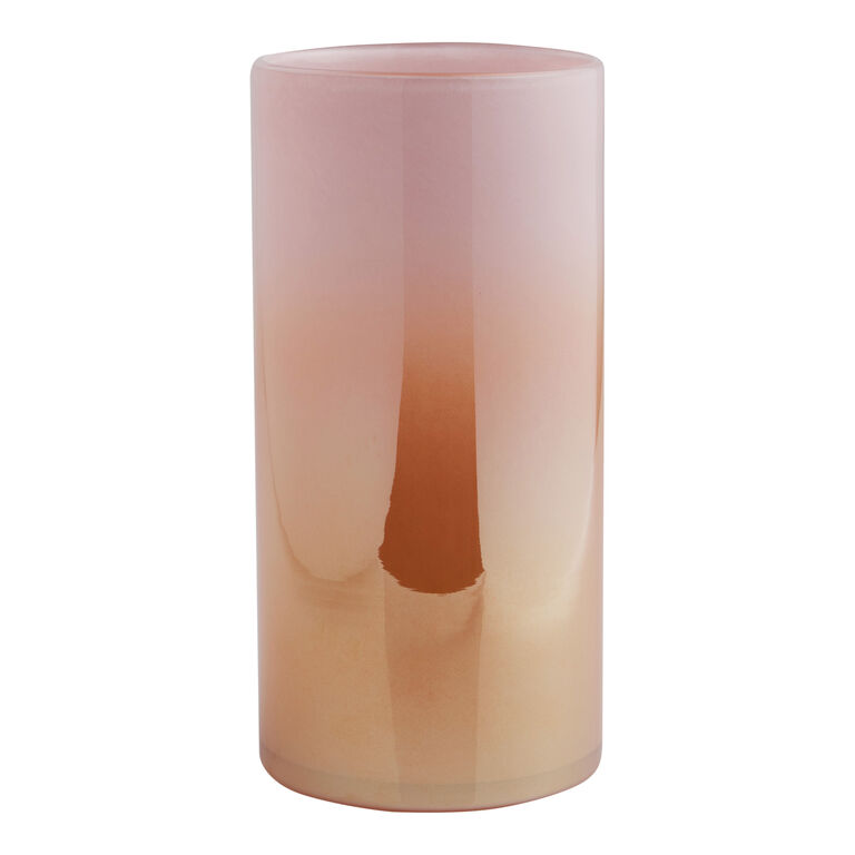 Pink And Apricot Ombre Glass Vase Collection image number 2