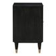 Chrisney Black Wood and Natural Cane Nightstand With Drawers image number 4