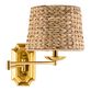 Dustin Gold Metal And Rattan Adjustable Wall Sconce image number 2