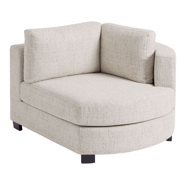 Hayes Cream Modular Sectional Right Facing Cuddle Chair image number 1