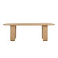 Burgh Extra Long Natural Ash Wood and Rattan Dining Table image number 2