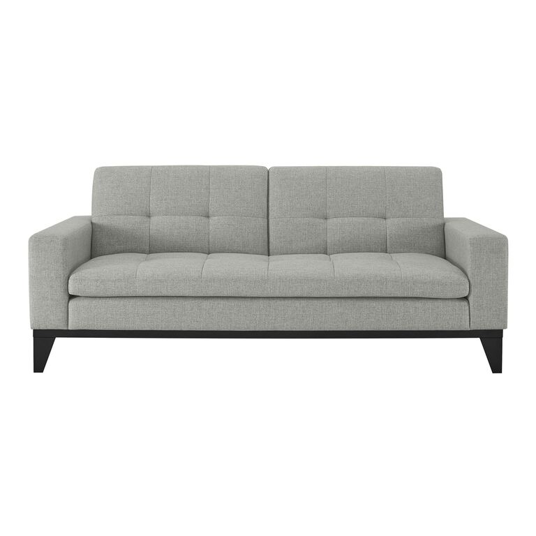 Merton Gray Tufted Convertible Sleeper Sofa with USB Ports image number 3