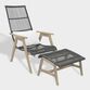 Gray All Weather and Teak Hakui Outdoor Chair Set Of 2 image number 4