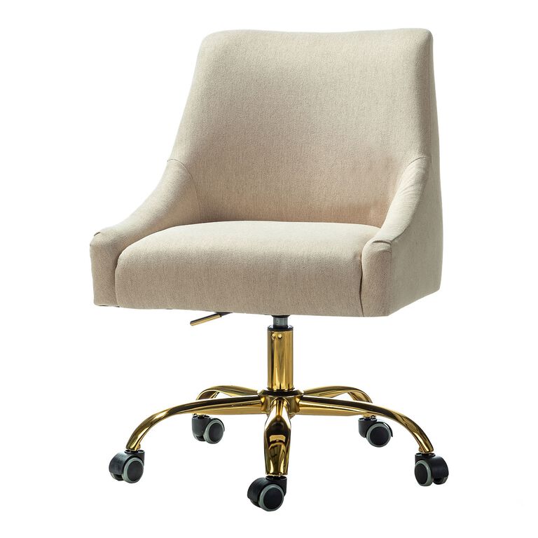 Alton Velvet Upholstered Office Chair image number 1