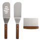 Stainless Steel and Wood 3 Piece Griddle Tool Gift Set image number 0
