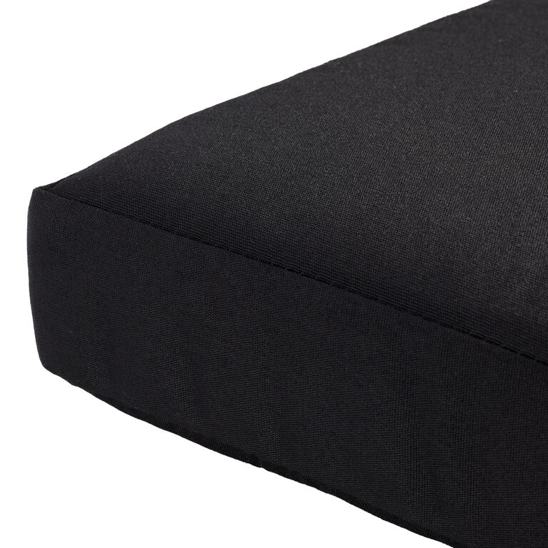 Sunbrella Black Canvas Gusseted Outdoor Chair Cushion image number 2