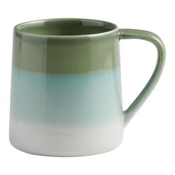 Verbena Blue And Green Reactive Glaze Ceramic Mug