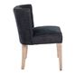 Vida Black Tufted Upholstered Dining Chair Set of 2 image number 2