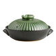 Matte Black and Green Ceramic Korean Style Cooking Pot image number 0