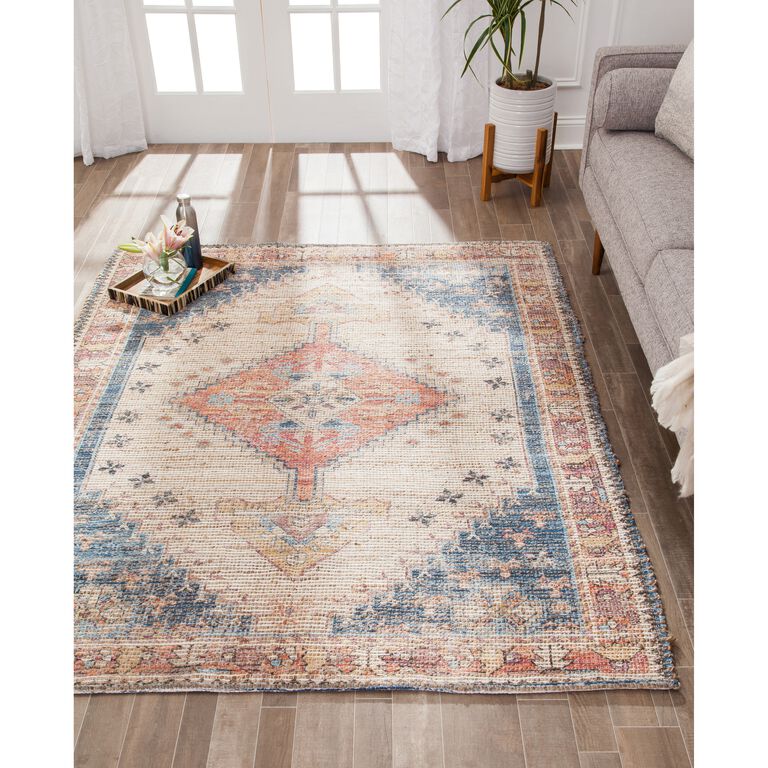 Multicolor Distressed Persian Style Jute Blend Beso Area Rug image number 5
