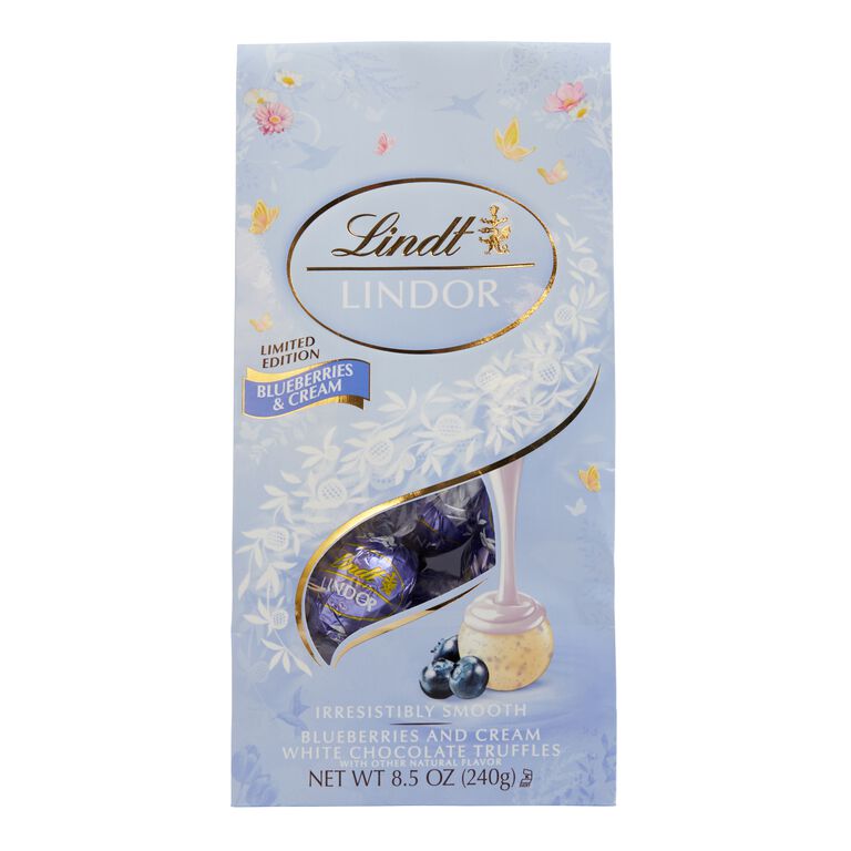 Lindt Lindor Blueberries & Cream Truffle White Chocolate Bag image number 1