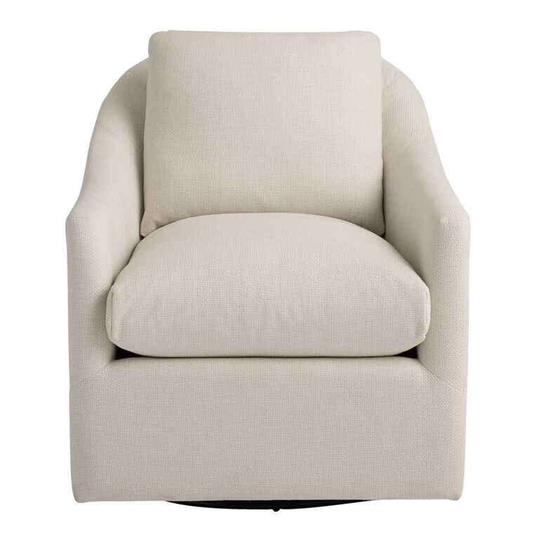 Delfina Slope Arm Upholstered Swivel Chair image number 2