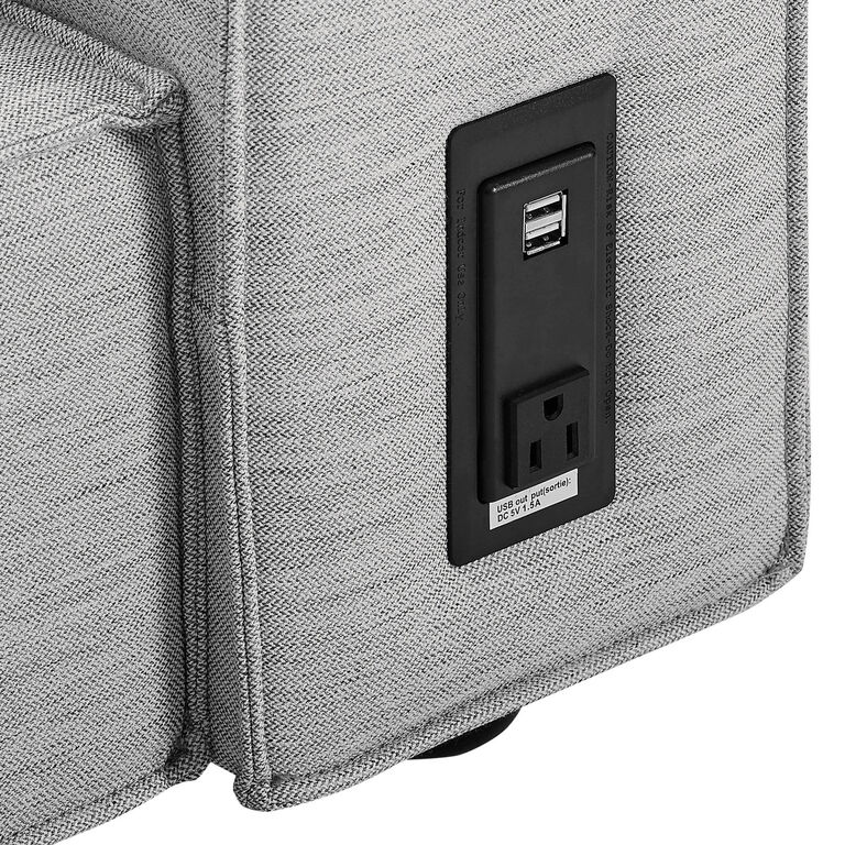 Dunloe Upholstered Platform Bed with Outlets and USB Ports image number 6