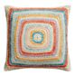 Multicolor Crocheted Tile Indoor Outdoor Throw Pillow image number 0