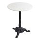 Round White Marble and Black Metal Bistro Side Table image number 0