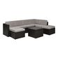 Pinamar Espresso and Gray All Weather 8 Pc Outdoor Sectional image number 0