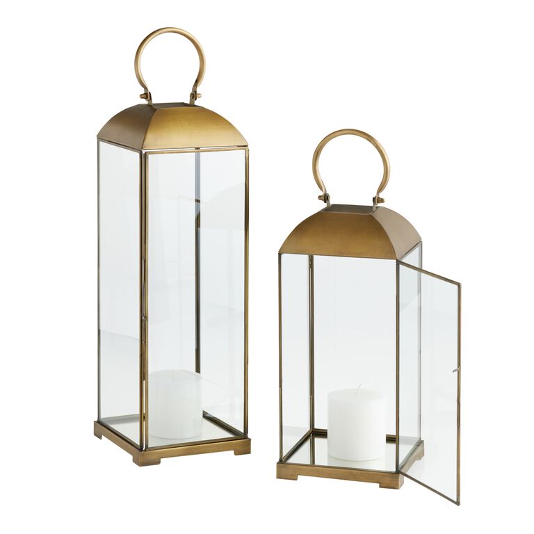 Antique Brass and Glass Cargo Lantern image number 2