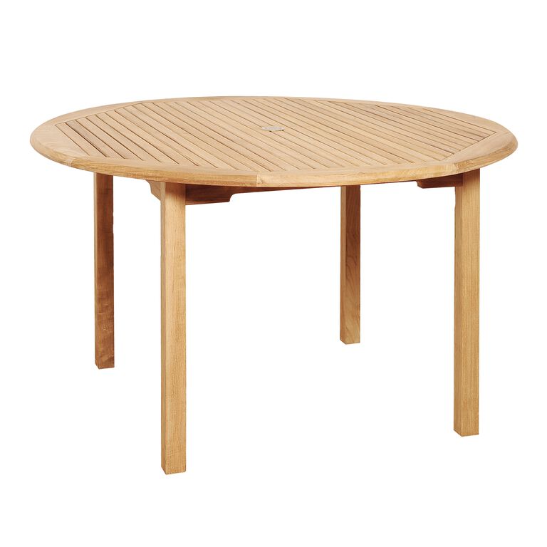 Windsong Round Teak Outdoor Dining Table image number 1