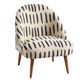 Noemi Charcoal Gray And Ivory Dash Print Chair image number 0