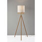 Caroga Rattan and Wood Tripod Floor Lamp image number 3