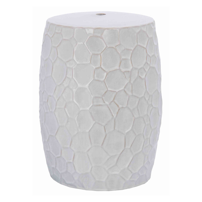 White Ceramic Bubble Side Table image number 1
