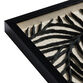 White And Black Rice Paper Leaf Shadow Box Wall Art image number 2