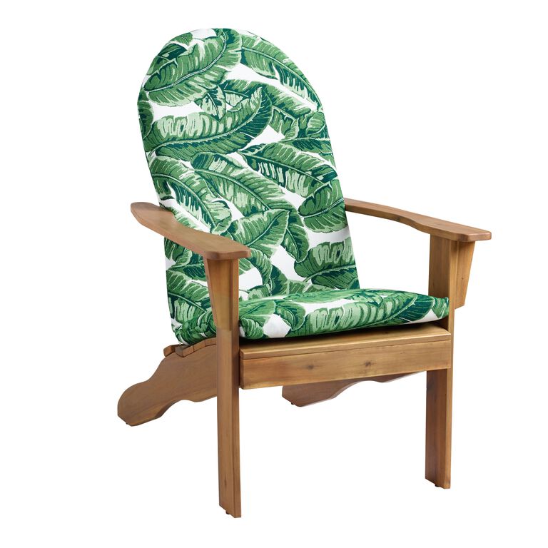 Sunbrella Tropical Leaf Adirondack Chair Cushion image number 2