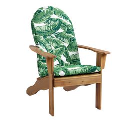 Sunbrella Tropical Leaf Adirondack Chair Cushion
