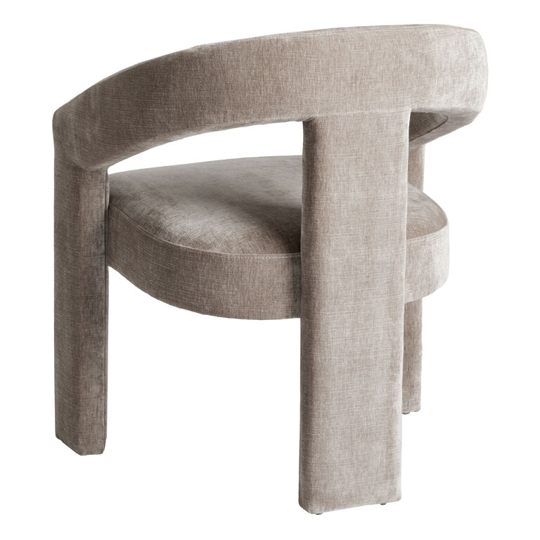 Eros Velvet Curved Upholstered Dining Armchair Set of 2 image number 4