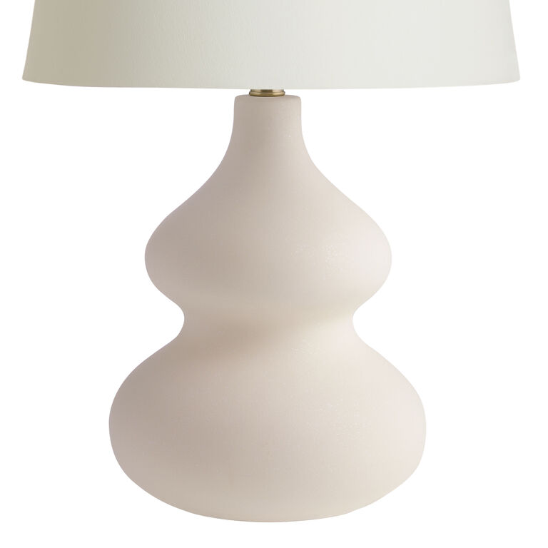 Fiona Off White Moroccan Style Ceramic Table Lamp Base image number 1
