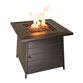 Emuco Square Black Steel Gas Fire Pit Table image number 3