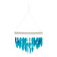 Turquoise Capiz Shell and Bleached Wood Wind Chime image number 0