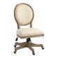 Paige Natural Linen Round Back Office Chair image number 0