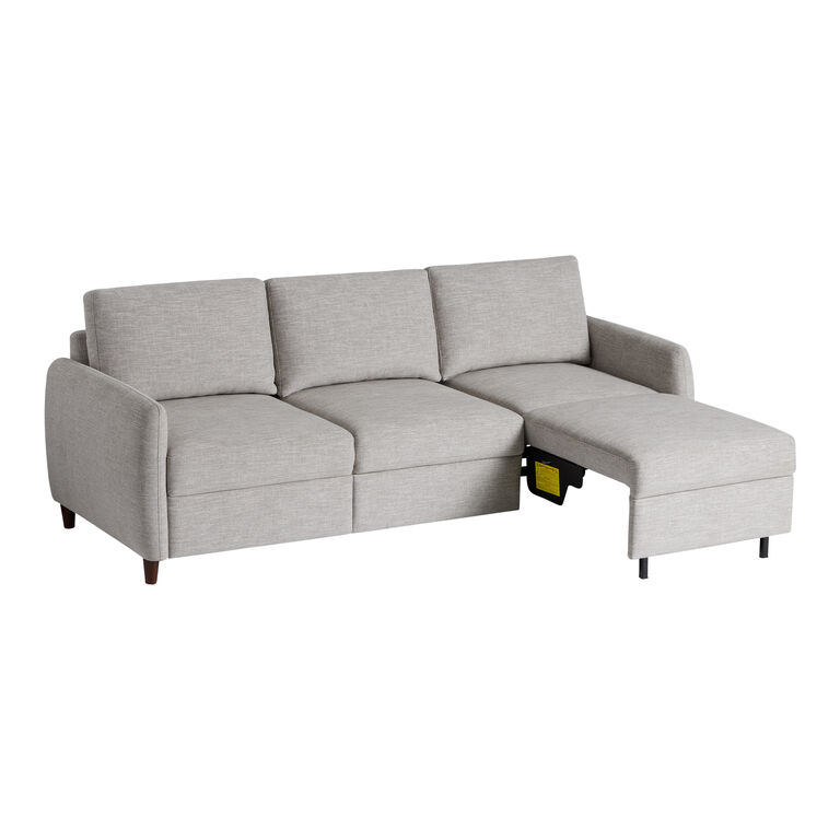 Hollis Gray Right Facing Sofa with Pullout Chaise image number 4