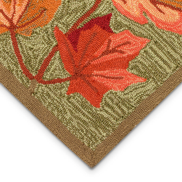 Fall Leaves Border Indoor Outdoor Rug image number 4