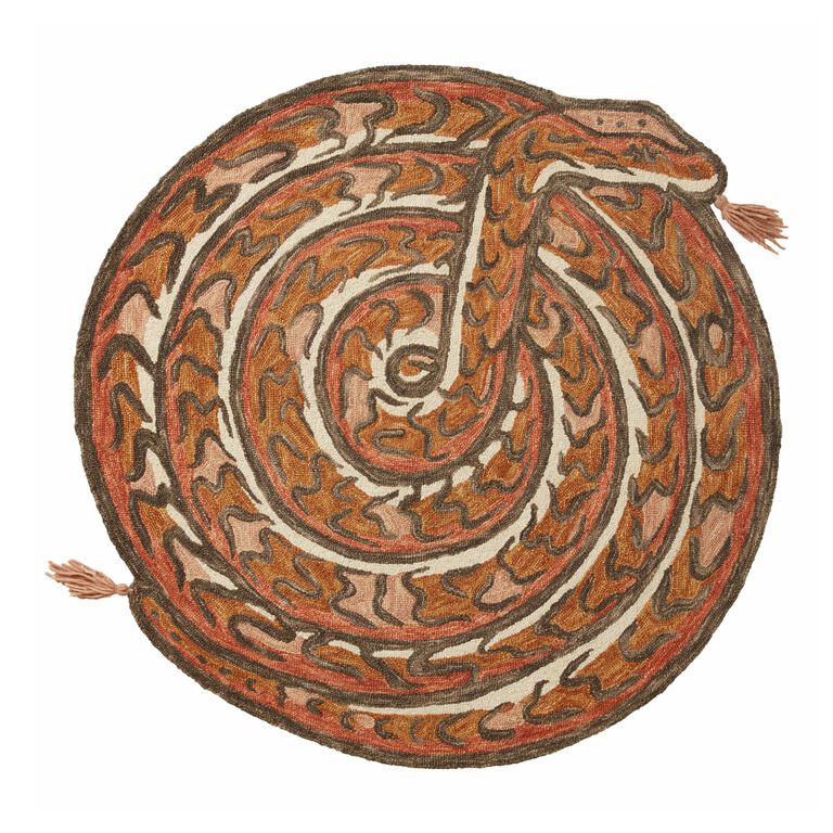Justina Blakeney Selby Round Coiled Snake Wool Area Rug image number 1