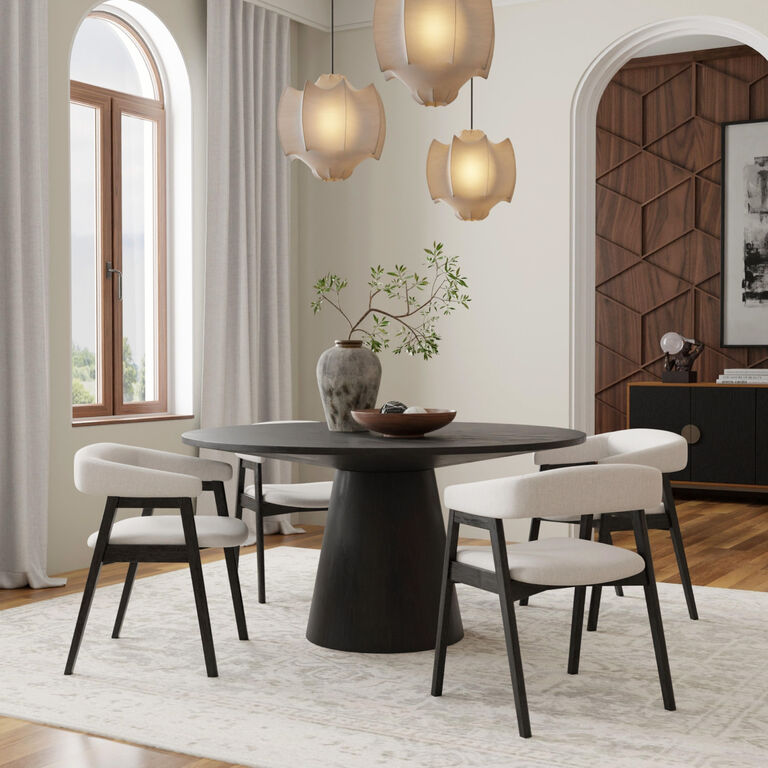 Solebay Round Wood Dining Table image number 2