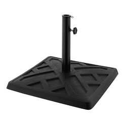 Square Black Geometric Patio Umbrella Stand