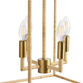 Astrid Rattan and Gold Iron Open Cage 4 Light Chandelier image number 3