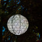 Round Porcelain White Art Deco Fabric Solar LED Lantern image number 2