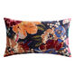 Multicolor Velvet Vintage Floral Lumbar Pillow image number 0