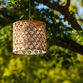 Copper Drum Chevron Fabric Solar LED Lantern image number 2