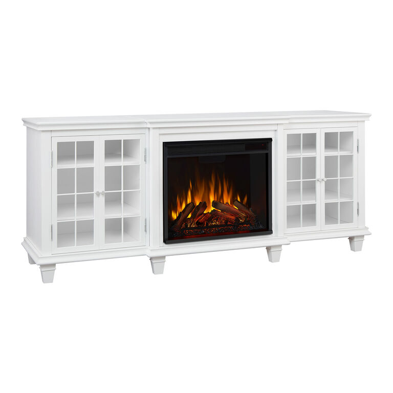Avala Wood Electric Fireplace Media Stand image number 1