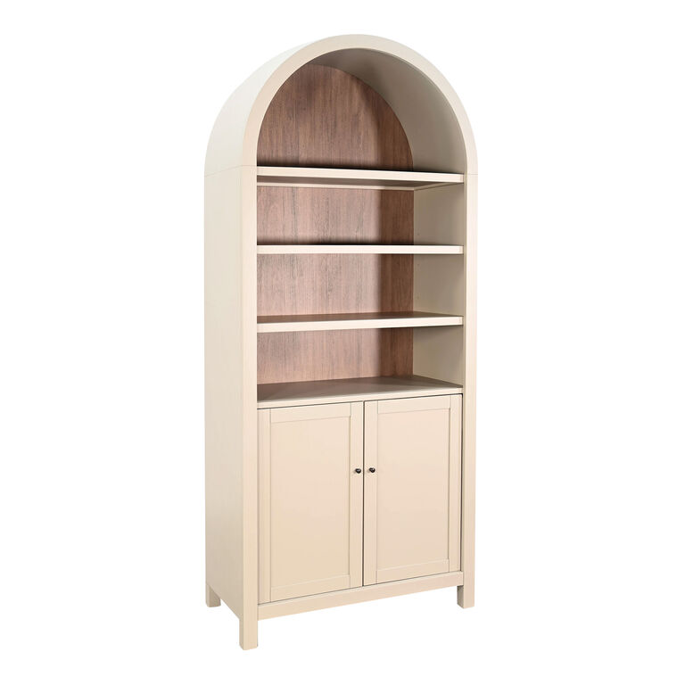 Bramcote Tall Mahogany Wood Arched Display Cabinet image number 1