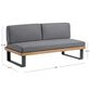Alicante II Gray Metal And Wood Outdoor Loveseat image number 5