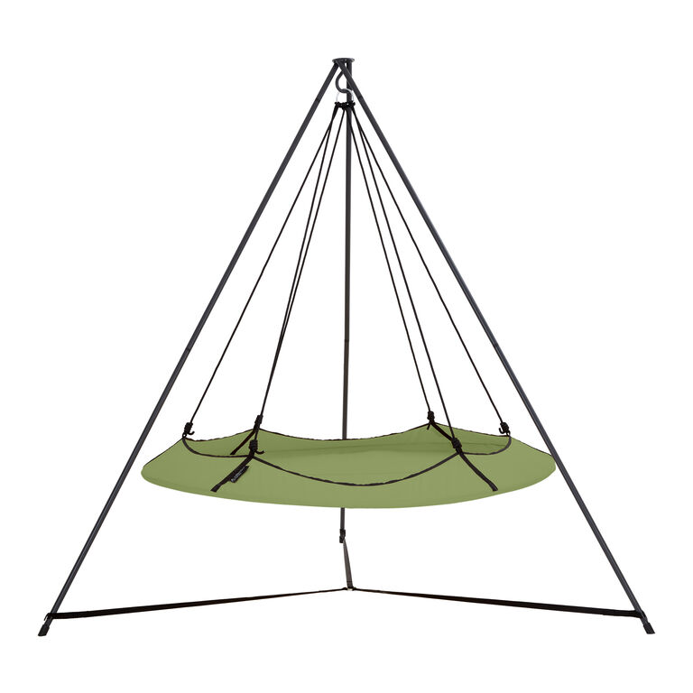 Montego Round Hangout Pod Outdoor Hammock Bed and Stand image number 1