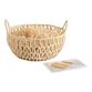 Round Open Weave Gift Basket Kit With Handles image number 0